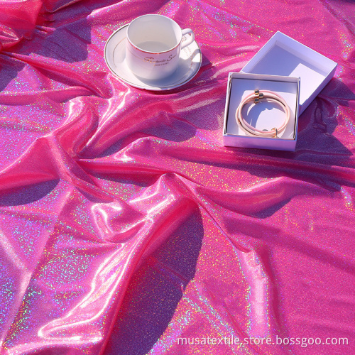 Shiny Matte Hologram Metallic Holographic Projection Fabric